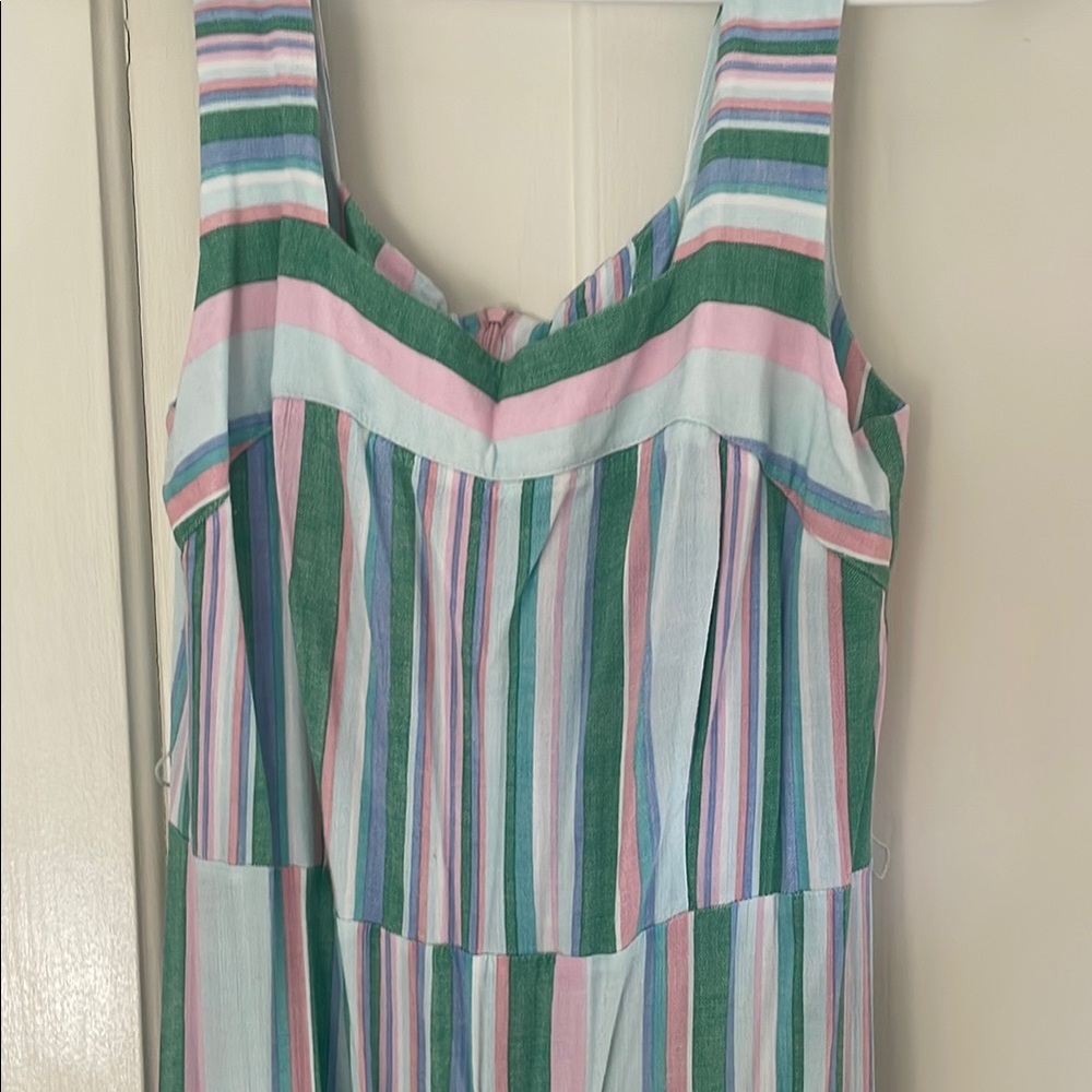 Striped Multicolor Sleeveless Dress